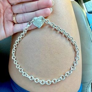 Tiffany Heart Tag Chain Link Choker! Great quality, just never wear it!